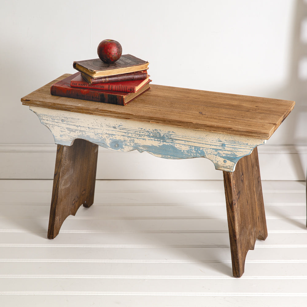 Wooden Scalloped Bench