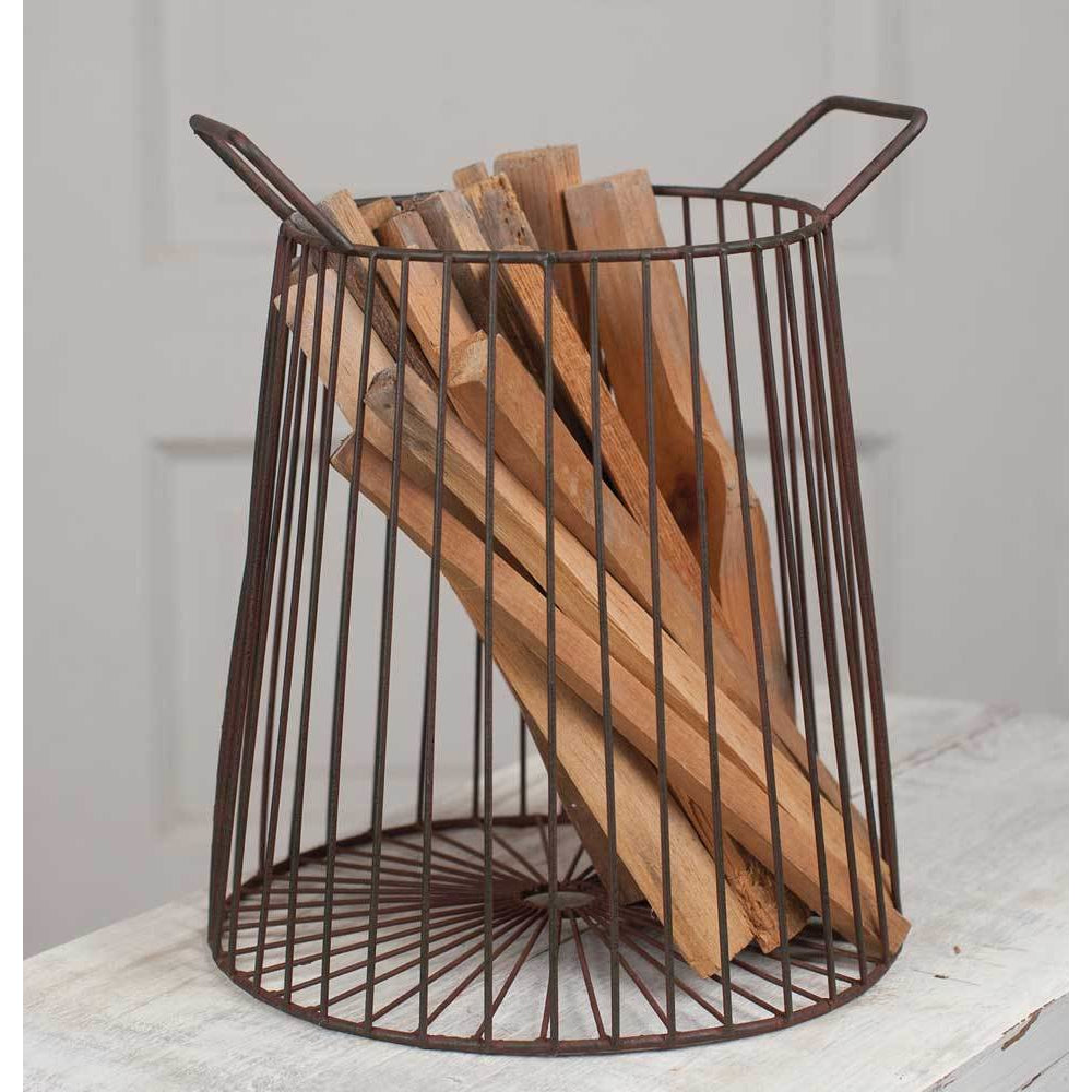 Farmhouse Kindling Basket - Farmhouse Decor