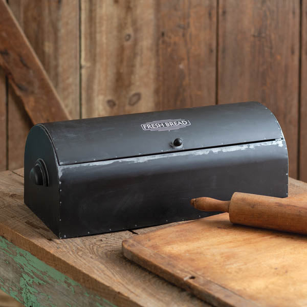 Vintage Black Bread Box