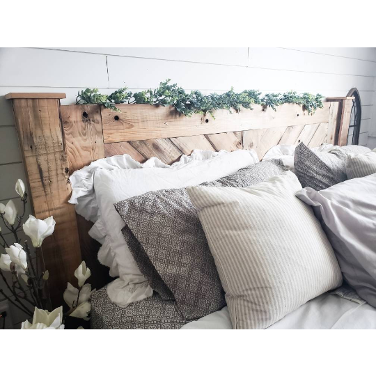 Alana Rustic Farmhouse King Headboard Savvy Farmhouse Design Co