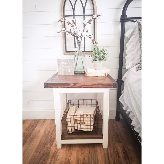 Aurora Farmhouse night stand - Farmhouse Decor