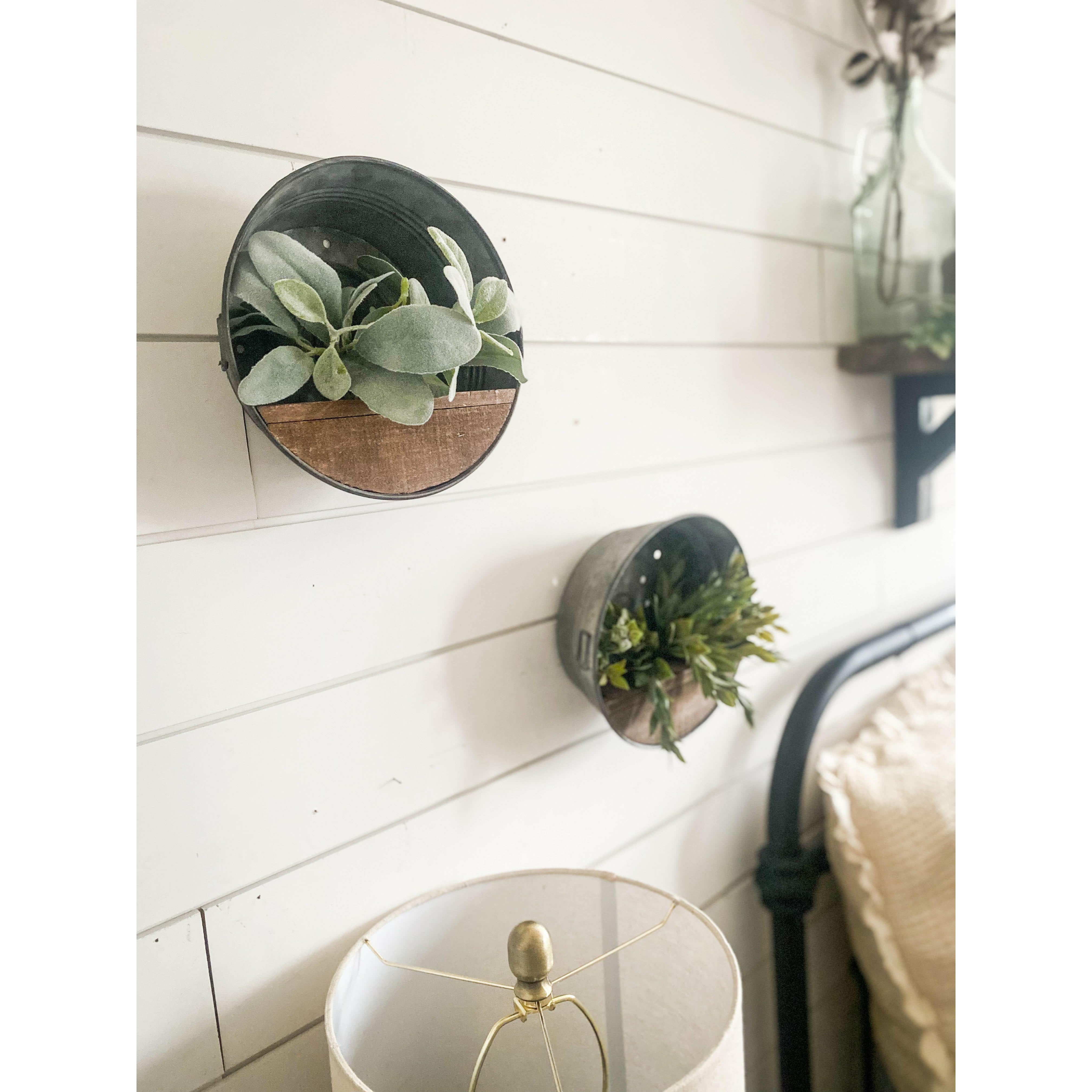 round hanging wall planter Set of 2