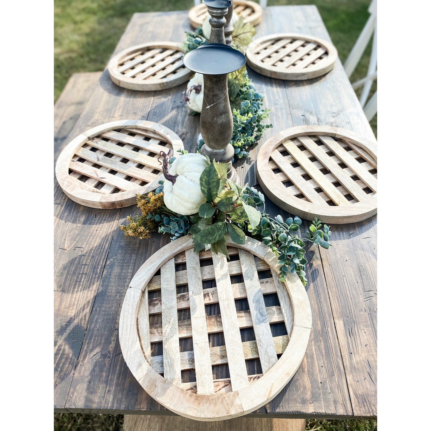 Solid Wood Charger Plate