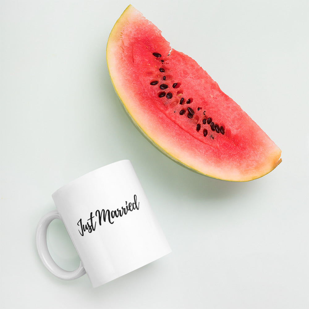 Just Married cup, Newly wed cup, Wedding gift, Wife gift - Farmhouse Decor