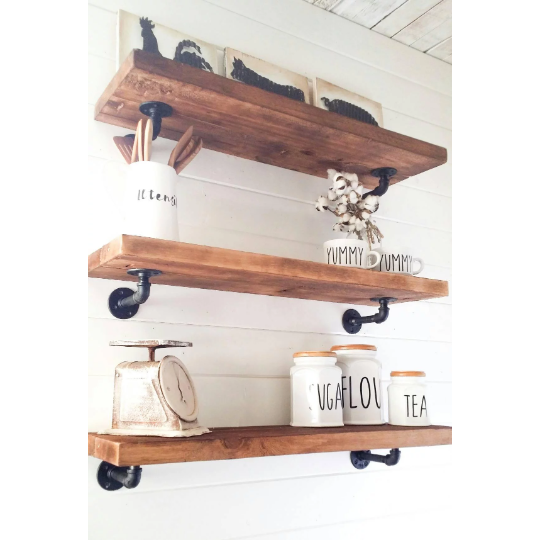 Farmhouse style rustic shelves - Farmhouse Decor