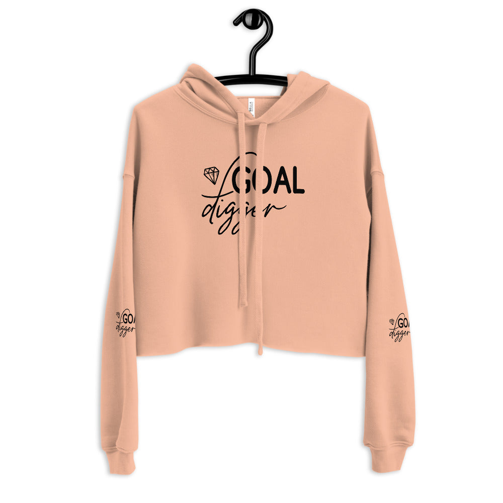 Goal Digger Funny Crop Hoodie
