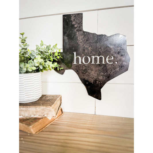 Metal State Home Sign