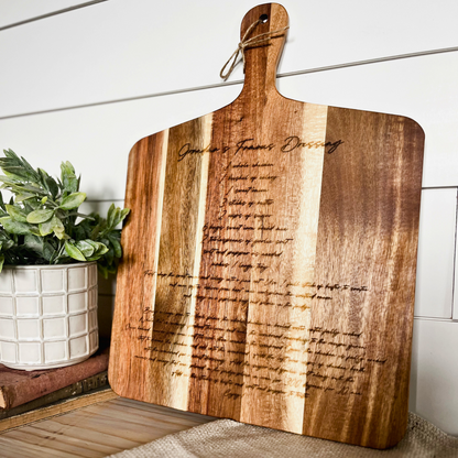 Engraved Recipe Cutting Board