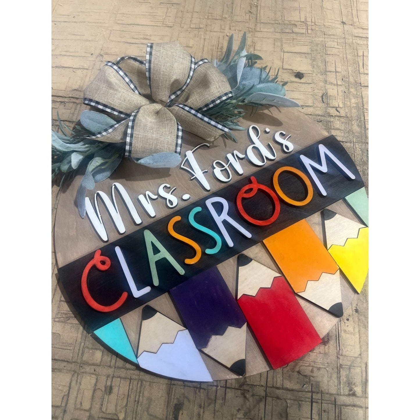 Personalized Teacher Door Hanger