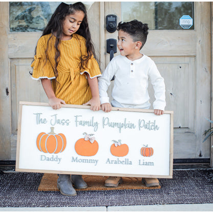Family Pumpkin Patch Sign