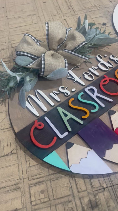 Personalized Teacher Door Hanger