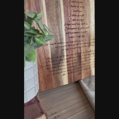 Engraved Recipe Cutting Board