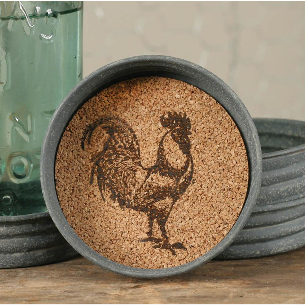 Mason Jar Lid Coaster - Rooster - Farmhouse Decor