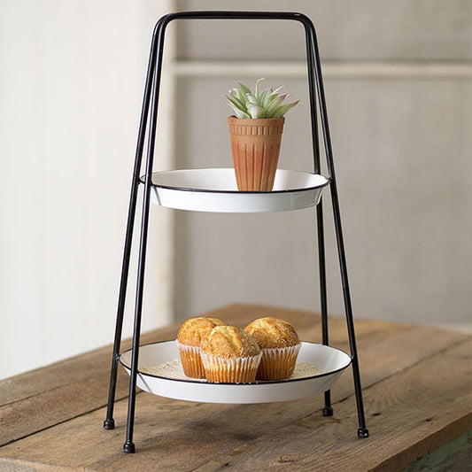 Two Tiered Round Tray