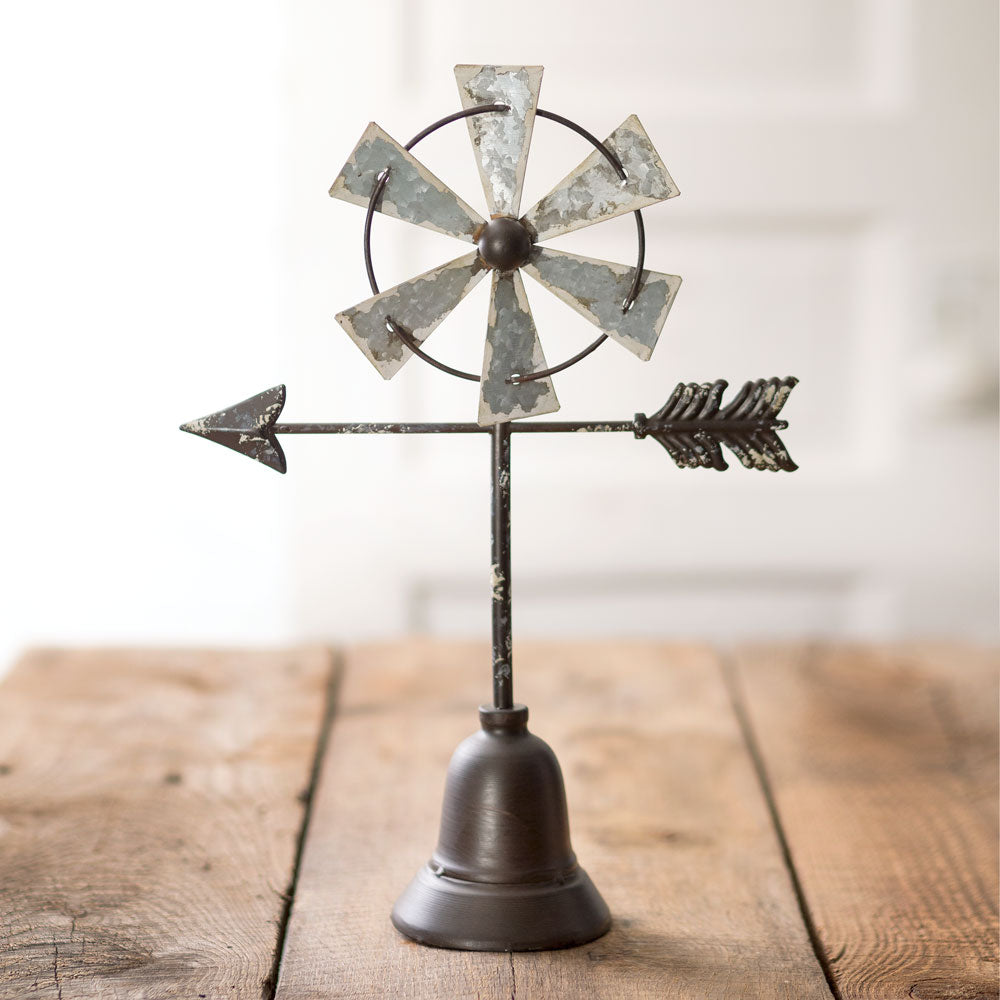 Table Top Windmill with Arrow - Farmhouse Decor