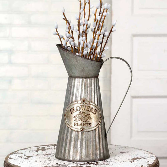 Tall Pitcher with Handle - Farmhouse Decor