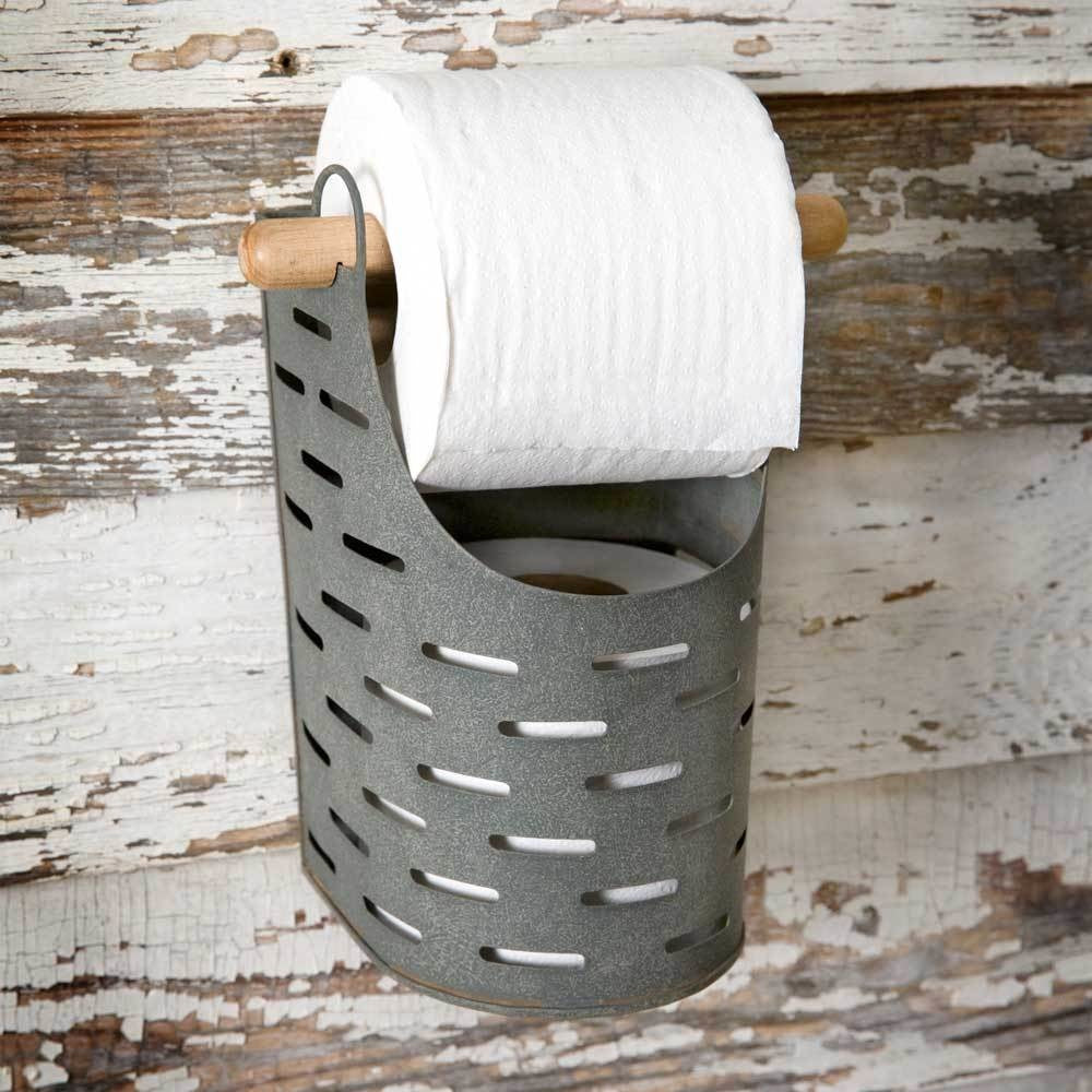 Olive Bucket Toilet Paper Holder - Farmhouse Decor