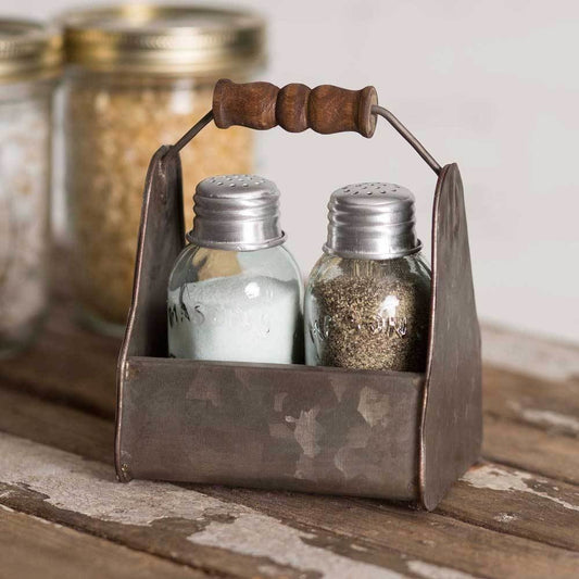 Tiny Toolbox Salt and Pepper Caddy - Farmhouse Decor