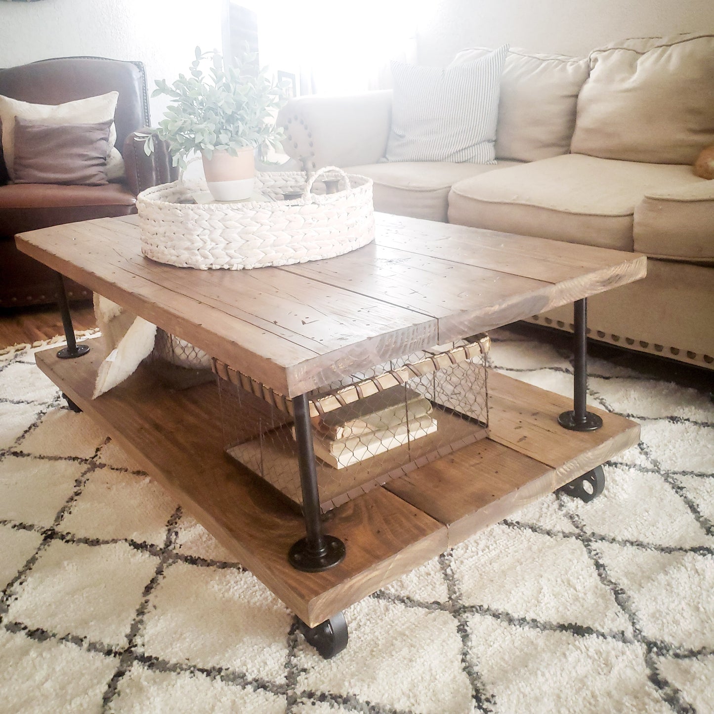 Antoinette Industrial Farmhouse Coffee Table