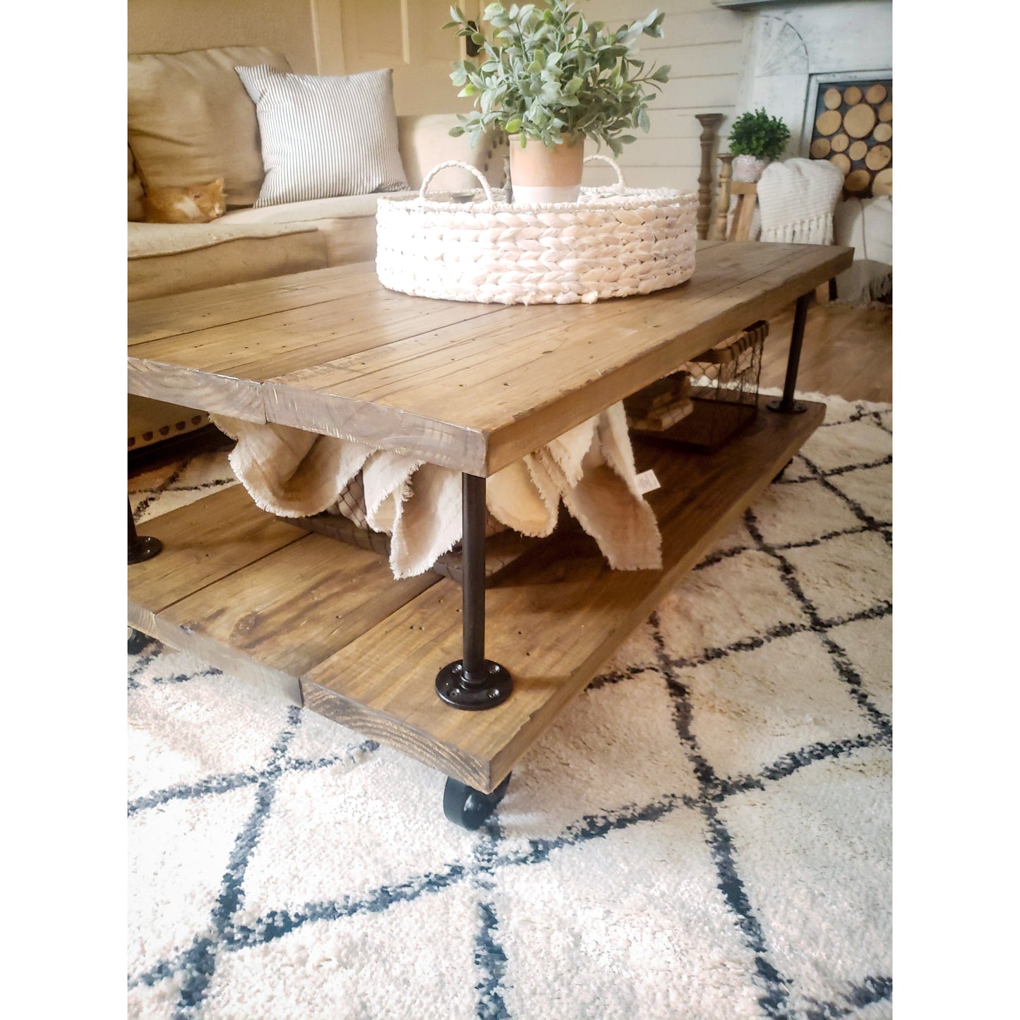 Antoinette Industrial Farmhouse Coffee Table