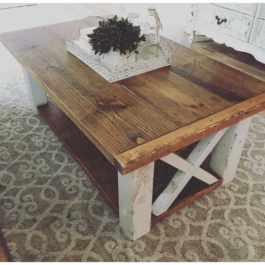 Chloe Farmhouse Coffee Table - Farmhouse Decor