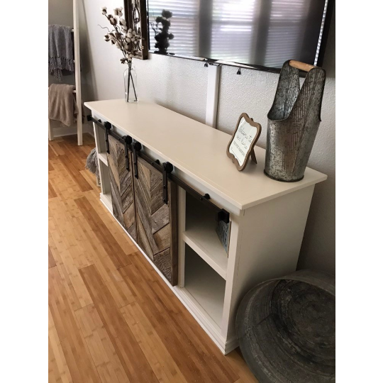 Ava Barn Door Entertainment Center - Farmhouse Decor