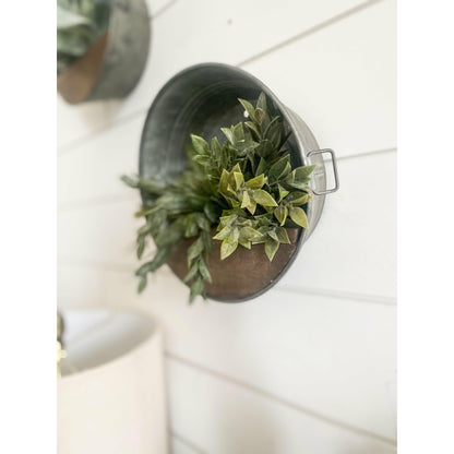 half wall plant pots Set of 2