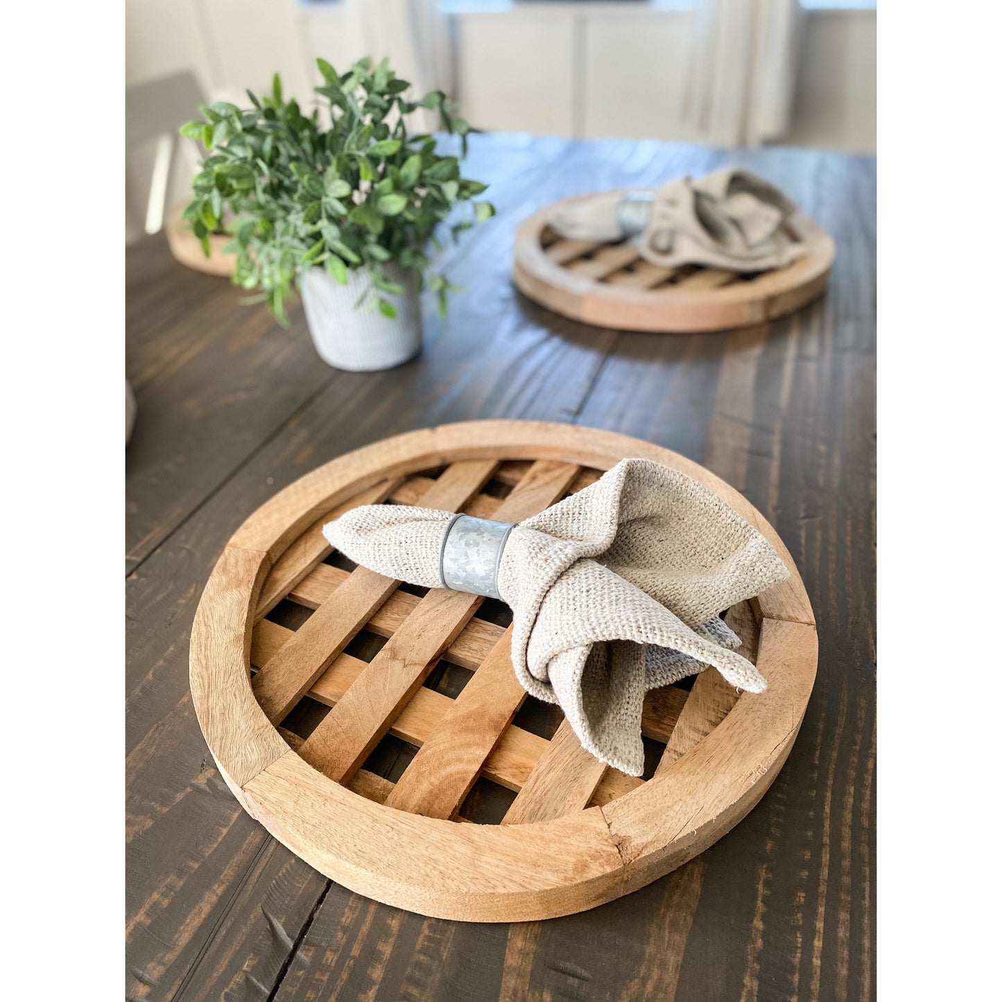 Solid Wood Charger Plate