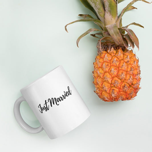 Just Married cup, Newly wed cup, Wedding gift, Wife gift - Farmhouse Decor