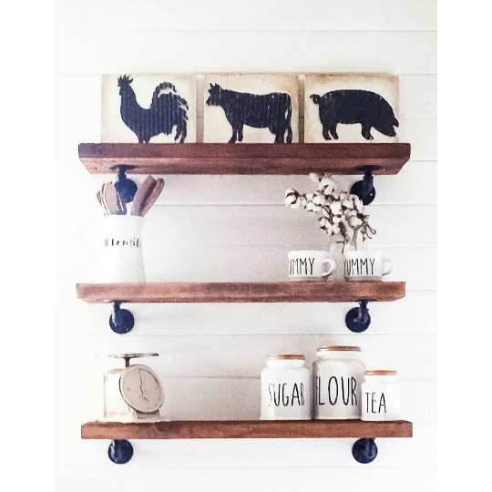 Farmhouse style rustic shelves - Farmhouse Decor